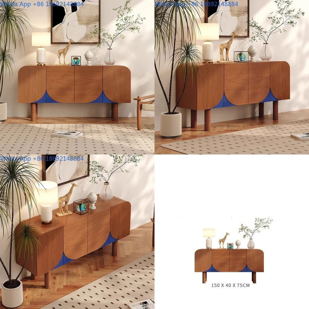 

French Vintage Style Sideboard Wall Mounted Storage Cabinet Luxury Rustic Home Design Wabi Sabi Entryway Cabinet