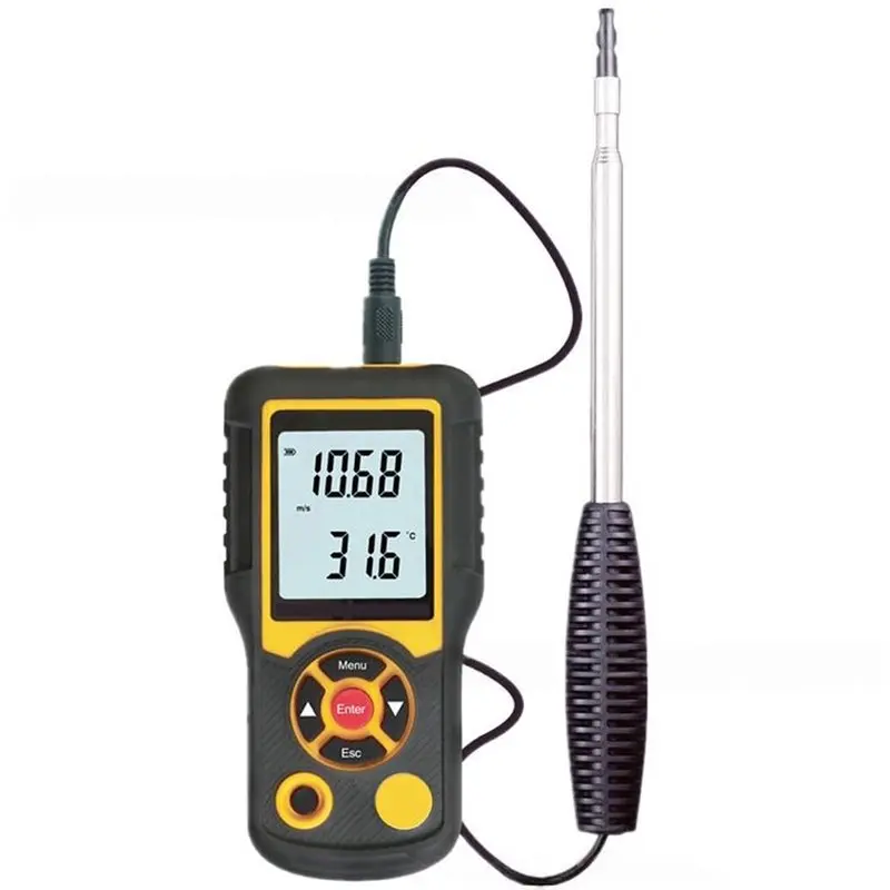 M11K-HT-9830 Anemometer, Digital Wind Speed Meter, Professional Wind Speed And Temperature Tester, Handheld Wind Speed Sensor