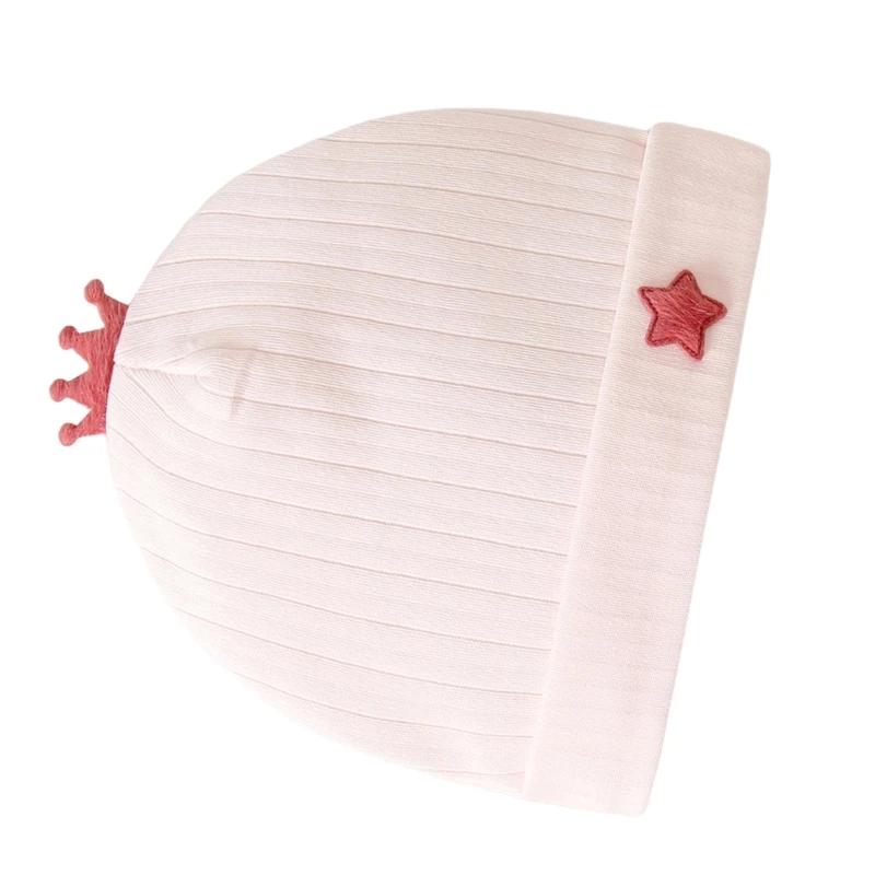 Lovely Baby Hat Cotton Fetal Caps Lightweight Newborns Hat Comfortable Head Cover Protectors for 0-6M Infants H37A