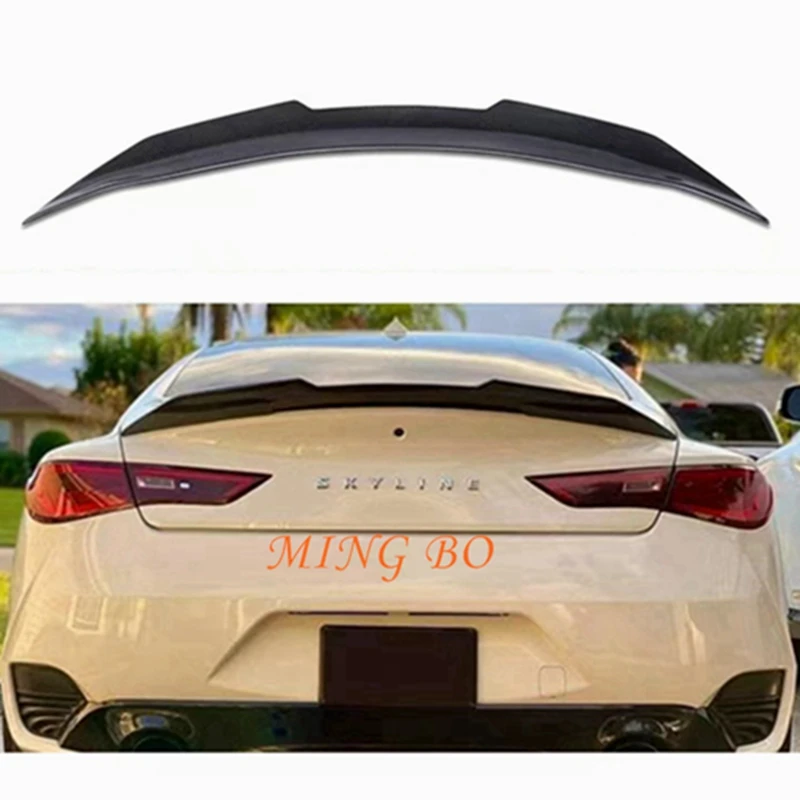 

FOR Infiniti Q60 Q60S Coupe PSM Style Carbon fiber Rear Spoiler Trunk wing 2013-2023 FRP Forged carbon