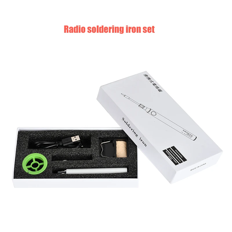 5V Radio saldatore Kit ricarica USB Mini portatile casa fai da te penna di saldatura Set C510 saldatore punta Kit di strumenti di saldatura