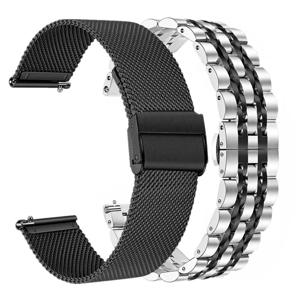 20MM Band Sets For Galaxy Watch Active2 44mm 40mm Bracelet 22MM Mesh Woven Stainless Steel Strap For Samsung Galaxy Watch 46mm