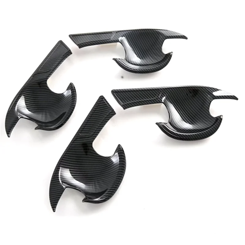

Carbon Fiber Car Door Handle Bowl Cover Trim Frame Door Handle Stickers For Toyota Avanza Premio Veloz Cross 2022+ Replacement