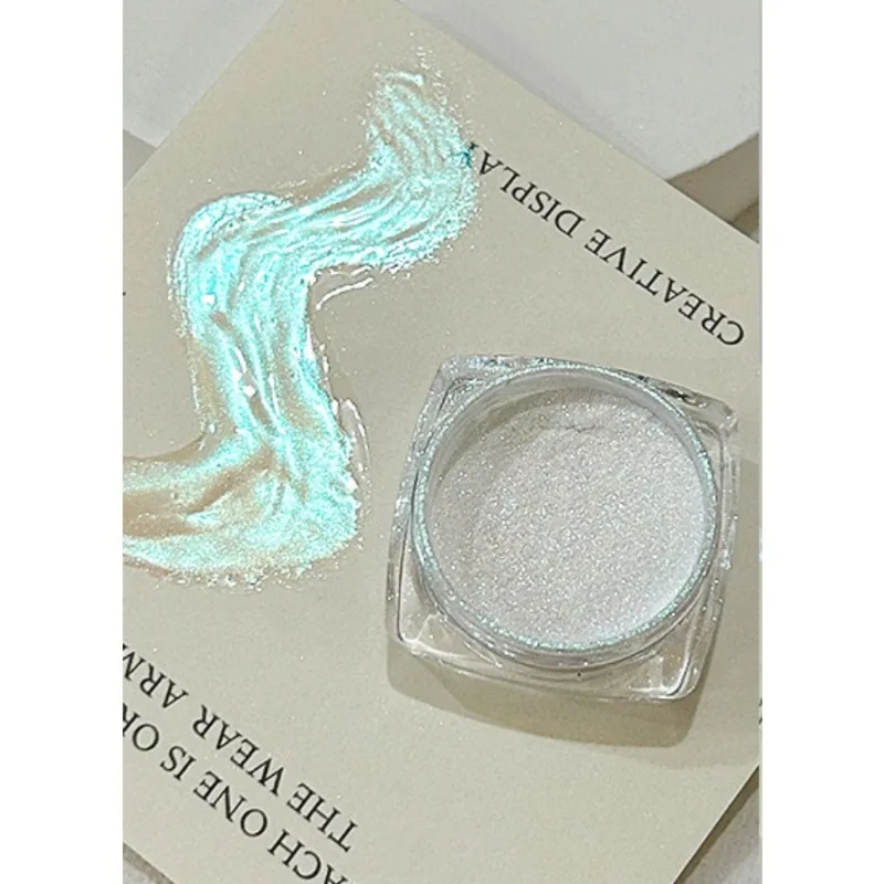 ผงคาเมเลี่ยนผงเปลี่ยนสีเล็บสีรุ้ง1ชิ้นสำหรับตกแต่งเล็บผงสีแวววาวอุปกรณ์ตกแต่งเล็บโครเมี่ยม