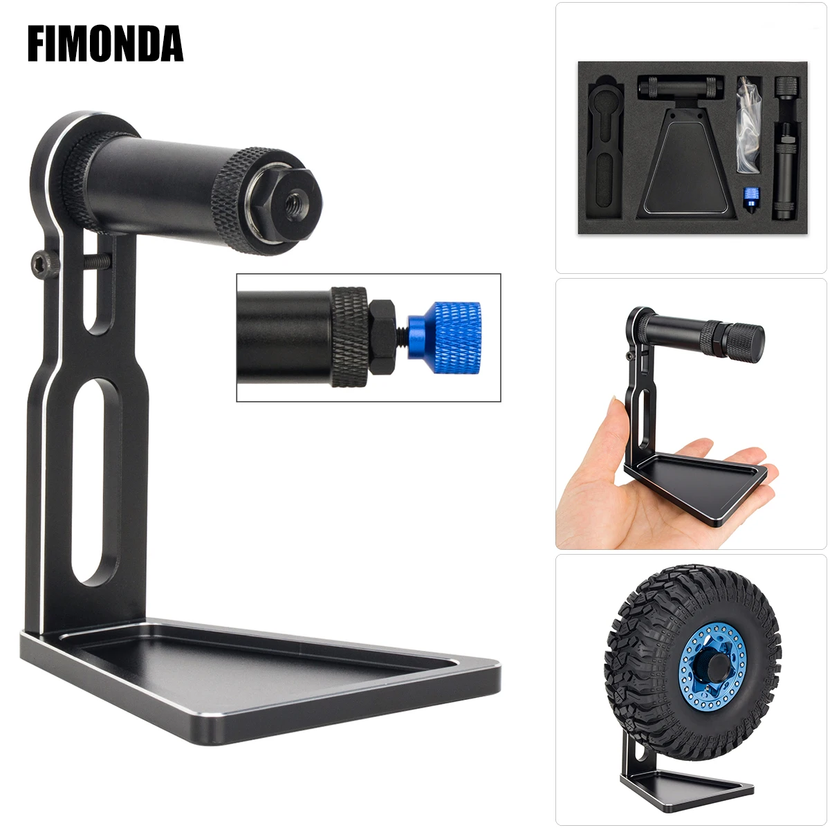 CNC Aluminum Hex Wheel Tire Balancer Tool 12MM 17MM Hub Dynamic Balance Stand for 1/10 1/8 RC Cars Professional RC Upgrade Parts