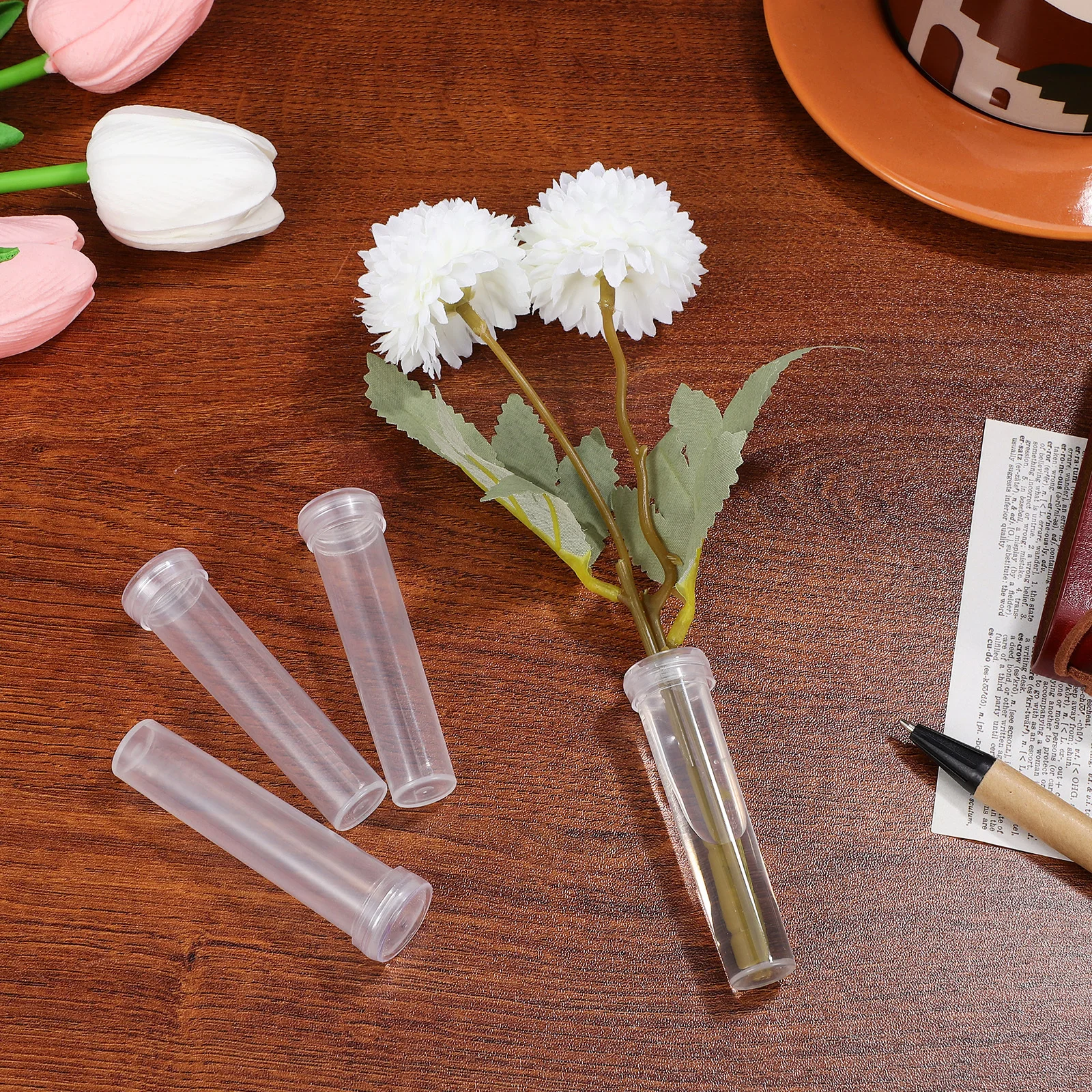 

100Pcs Floral Water Tubes Universal Size Easy to Use Individual Flower Water Tube for Fresh Flowers Long-Lasting Stem Hydration