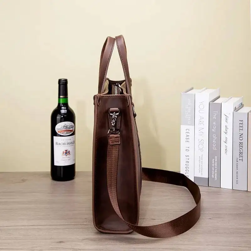 2025 Nuova borsa per laptop grande Capaci Borsa a tracolla Briease oulder da uomo Borsa casual Sle in pelle sintetica impermeabile