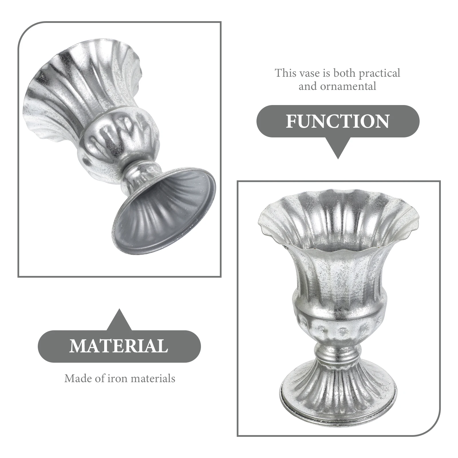 

Iron Art Flower Vase Retro Design Exquisite Appearance Home Desktop Decoration Practical Gift for Family Friends Floral