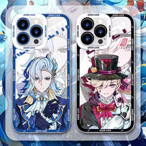 Genshin Impact Furina Neuvillette Lyney TPU Case For Samsung Galaxy S24 S23 S22 Ultra S21 S20 FE Note 20 10 Plus A15 A25 A35 A55