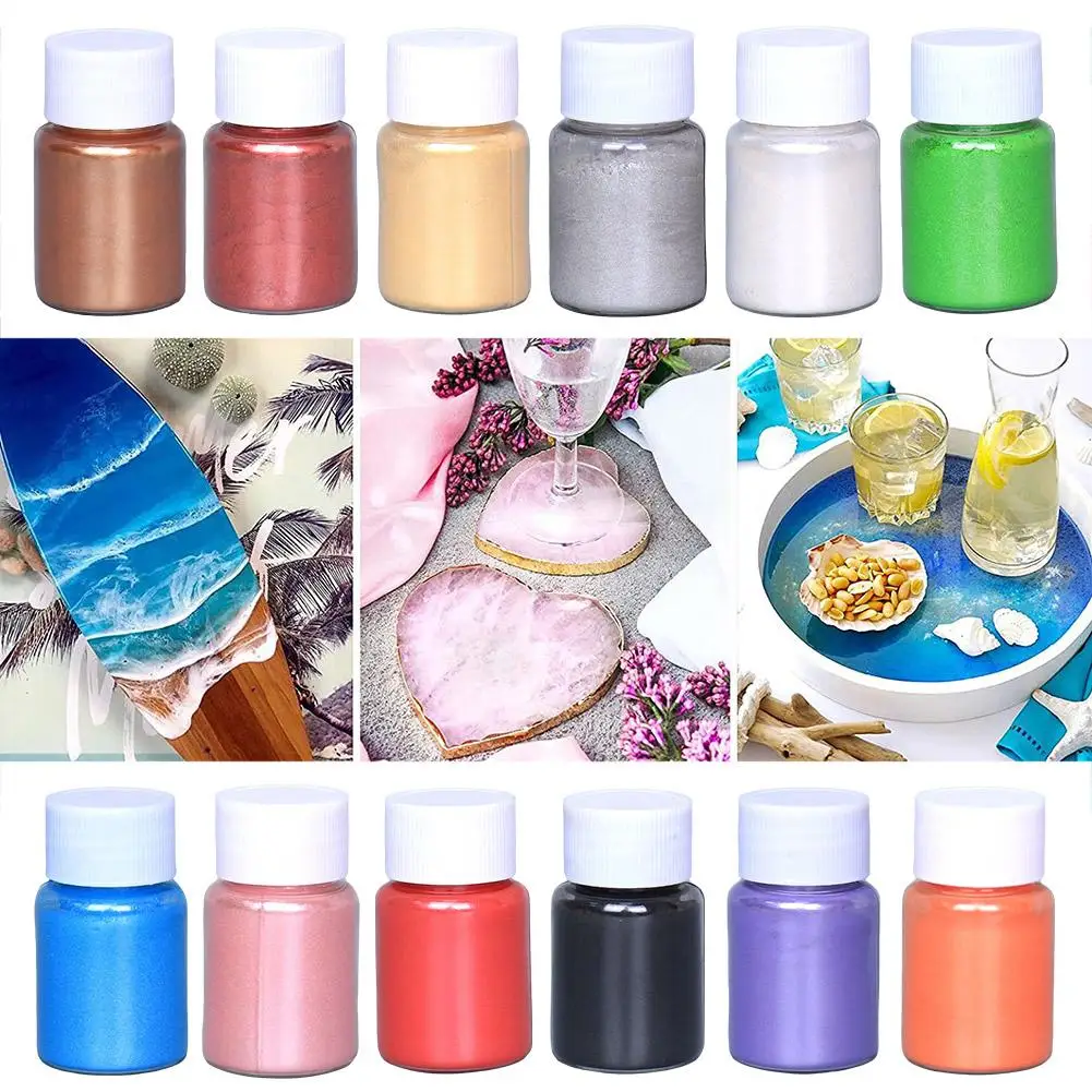 10g Natural Mica Powder For Nail Pigment Diy Epoxy Resin Mold Dye Nail Art Glitter Dust Manicure Diy Mica Powder Pigments G3b9