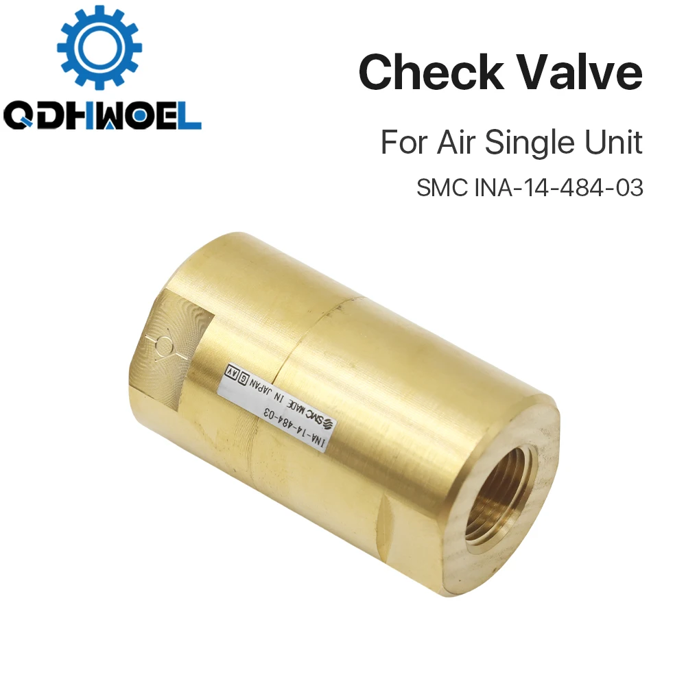 

QDHWOEL SMC High Pressure Brass Check Valve INA-14-484-03 28mm 1.5Mpa Poof Pressure for Laser Cutting Machine Compressed Air