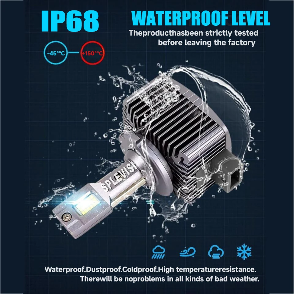 D1S Headlight LED Bulbs -  IP68 design reduces dust and rain damage For BMW 328i 2007 2008 2009 2010 2011 2012 2013 2014 2015 view 4