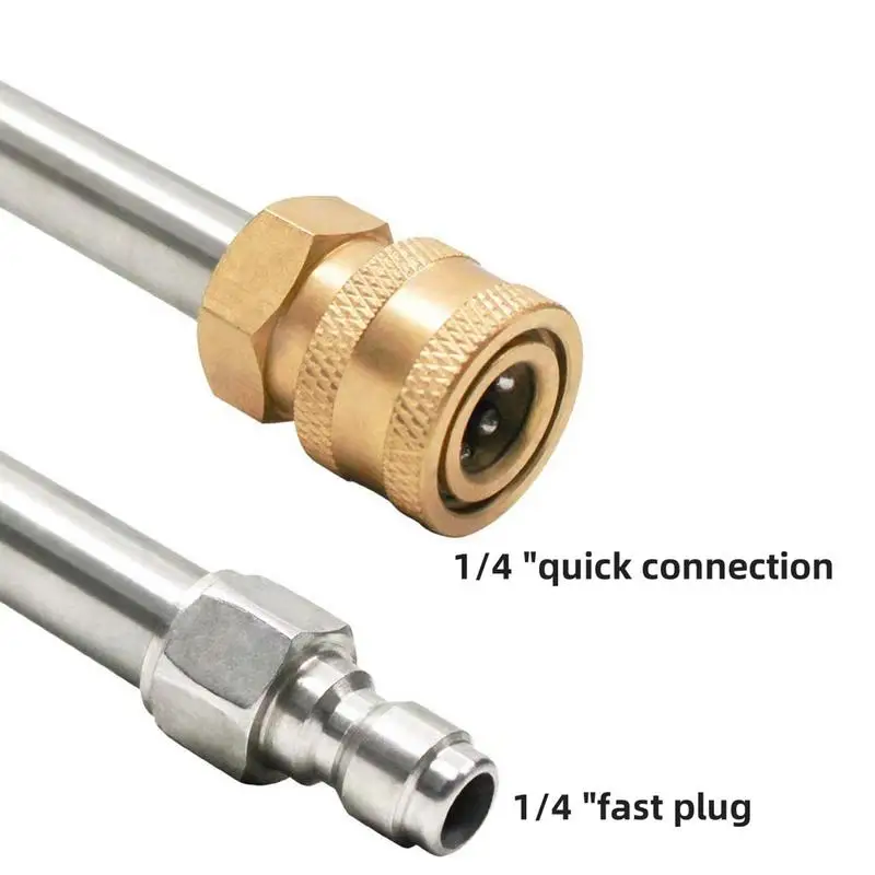 Tongkat ekstensi pencuci tekanan tinggi, tongkat ekstensi pencuci tekanan tinggi 15 inci kekuatan 4000 PSI 1/4 inci sambungan cepat