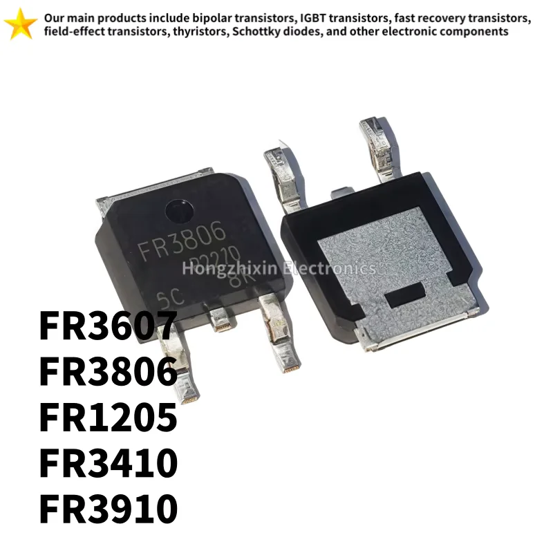 10PCS NEW IRFR3607 TO-252 FR3607 IRFR3806 FR3806 IRFR1205 FR1205 IRFR3410 FR3410 IRFR3910 FR3910 Surface Mount MOSFET