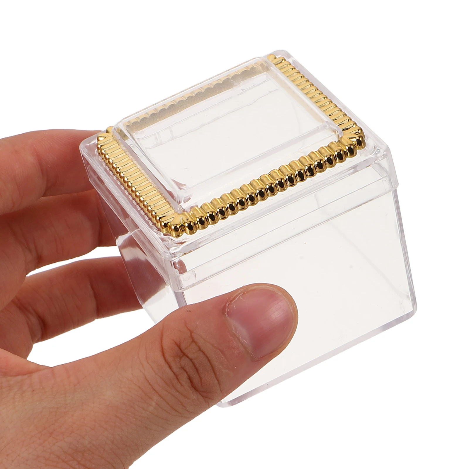 

12Pcs Clear Plastic Candy Boxes Square Containers Transparent Lids Party Wedding Chocolate Beads Organizer Storage Case