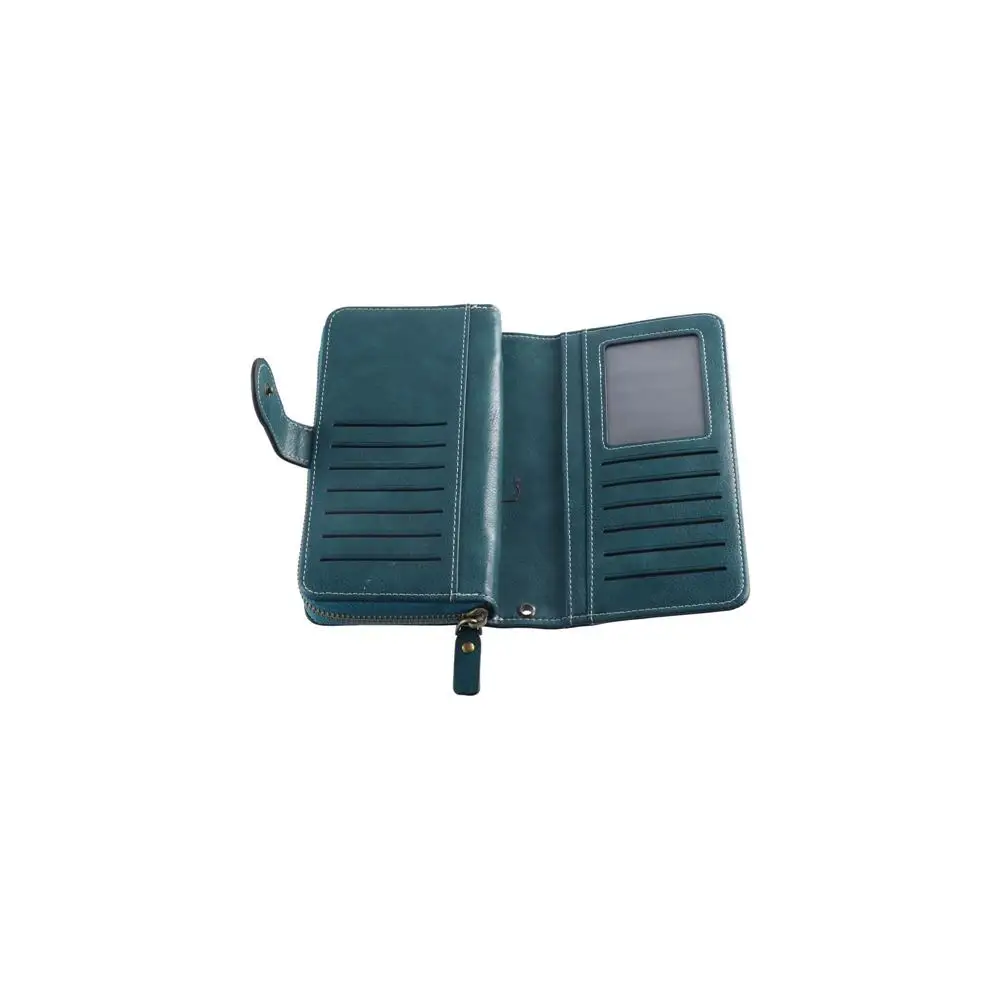 

Элегантная женская сумка-кошелек с цветочным узором, однотонная, на молнии, с отделениями для карт и монет, в корейском стиле