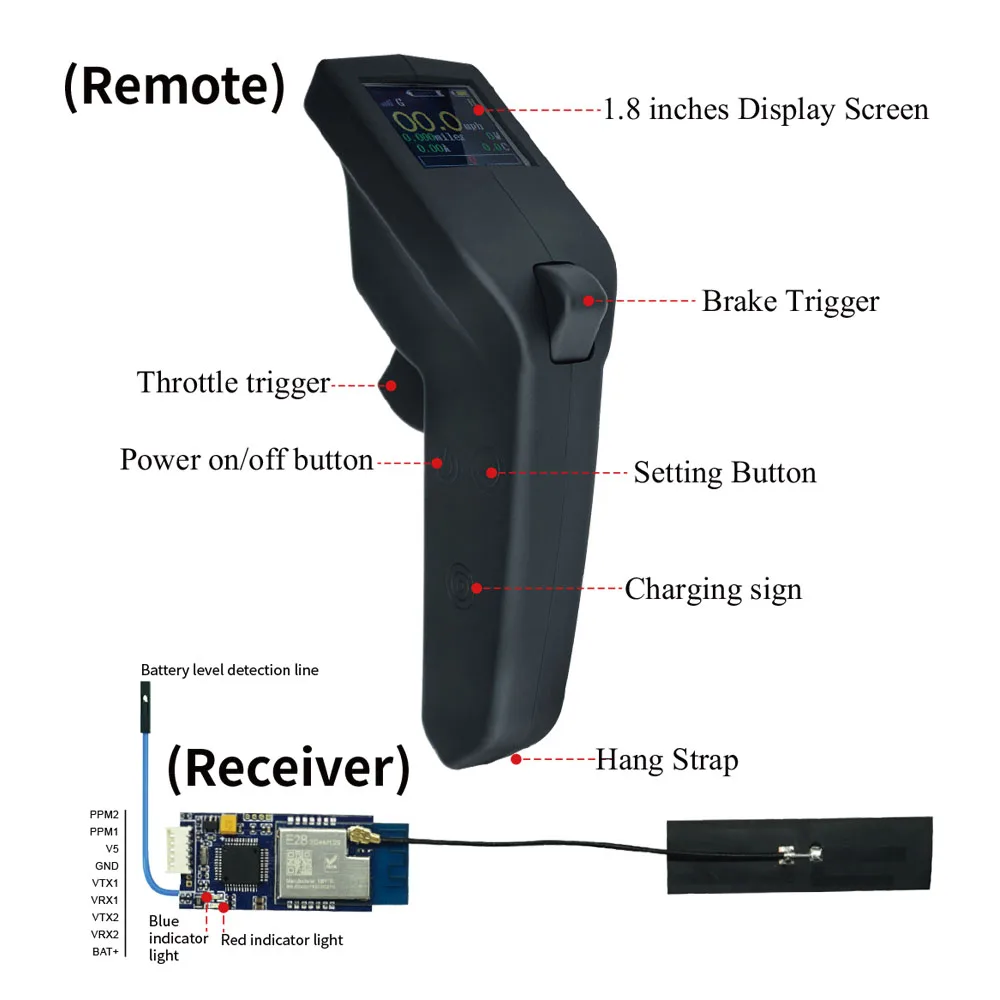 Flipsky 2.4g moduł bezprzewodowy wodoodporny pilot zdalnego sterowania Vx3 Pro do Efoil | Esurf | Esk8 | Pilot zdalnego sterowania