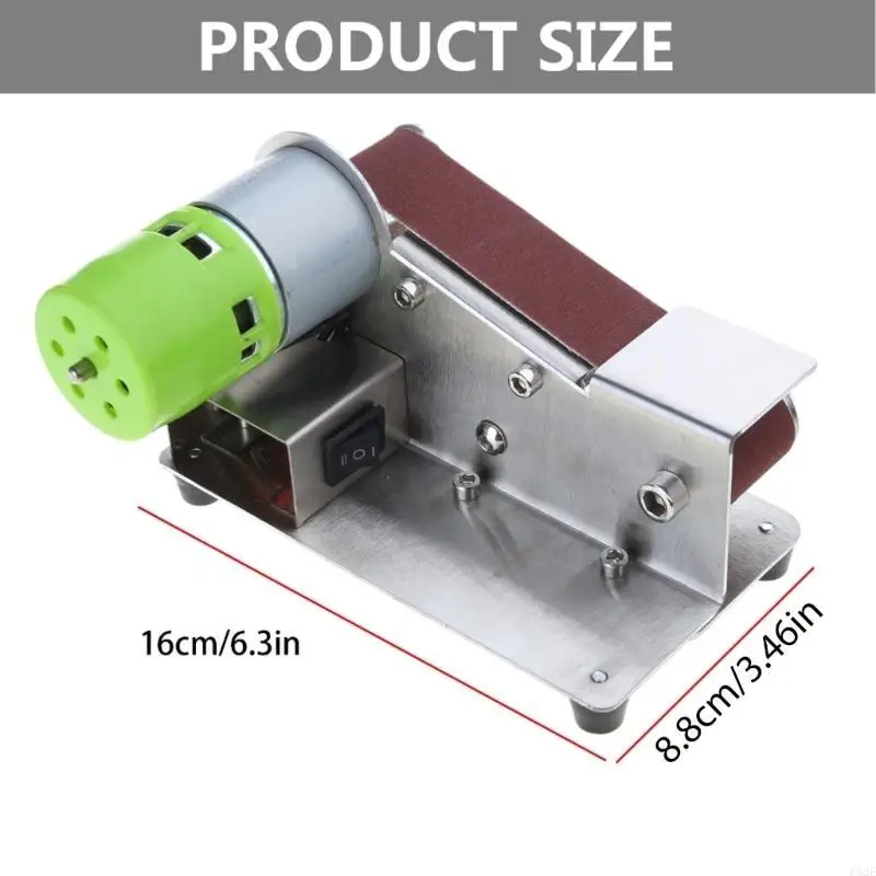 P82E 7 Adjustable Speed Mini Belt Sander Electric Sharpener 15 Degree Belt Grinder