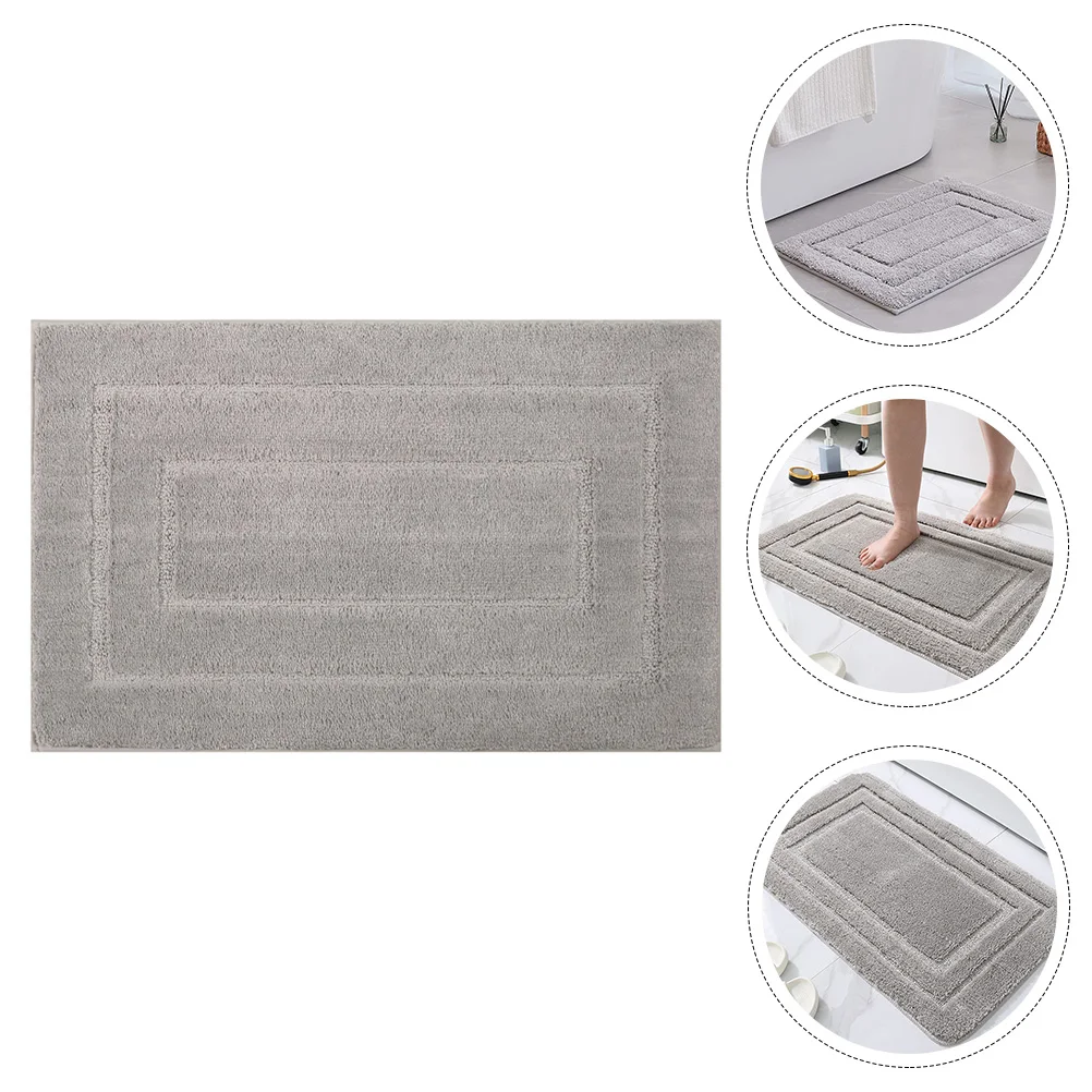 

Thick Water Absorbent Non-Slip Bath Mat For Bathroom Floor Comfortable Household Rug Decorative Shower Mat Washable Entry