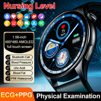 2025 New Health Analysis ECG+PPG Smart Watch Body Fat Uric Acid Blood Pressure Heart Rate Tracker NFC Smartwatch For Android IOS
