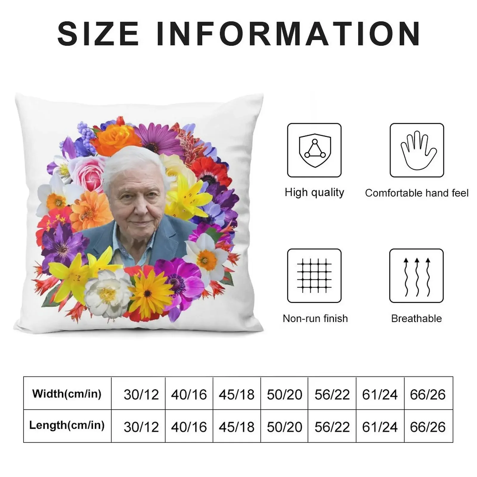 David Attenborough Throw Pillow Pillowcases Bed Cushions Pillowcases Bed pillowcases pillow