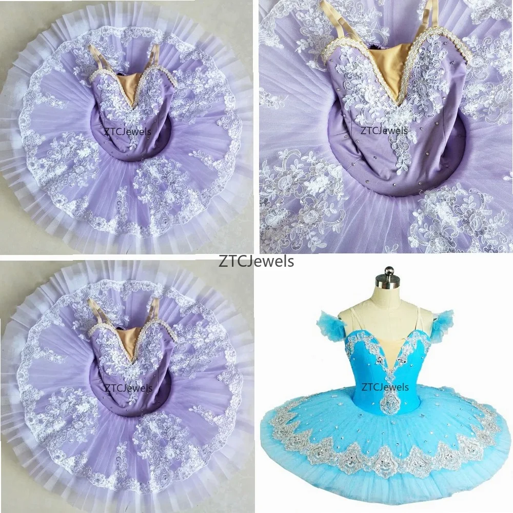 

Фиолетовое пышное платье-пачка для профессионального балетного костюма для девочек, костюм для танца «Лебединое озеро», платье балерины для косплея