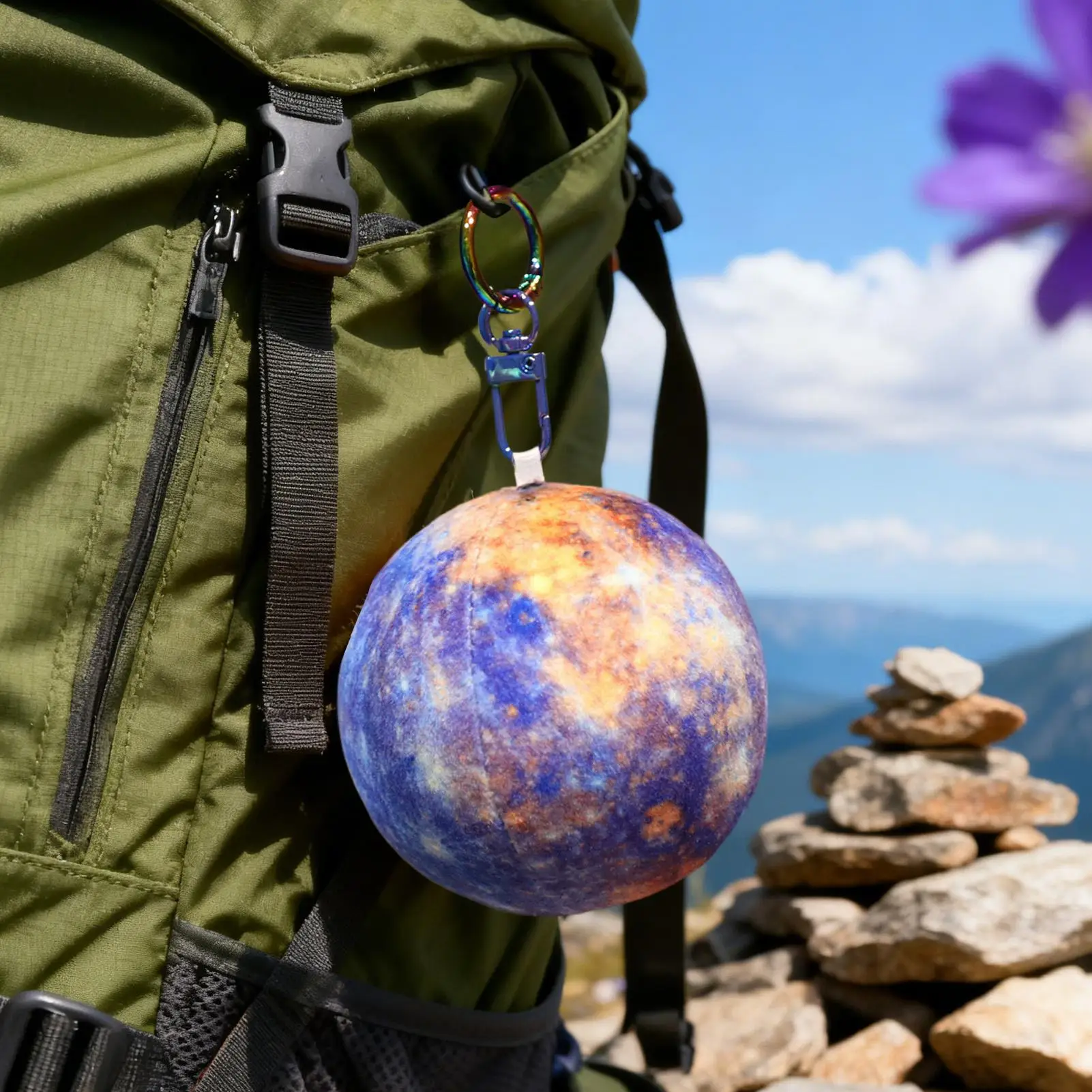 Planet Toys-sistema Solar relleno colgable de 2,95 pulgadas, adornos de planetas de felpa para bolso, monedero, joyería, billetera, mochila para mujer