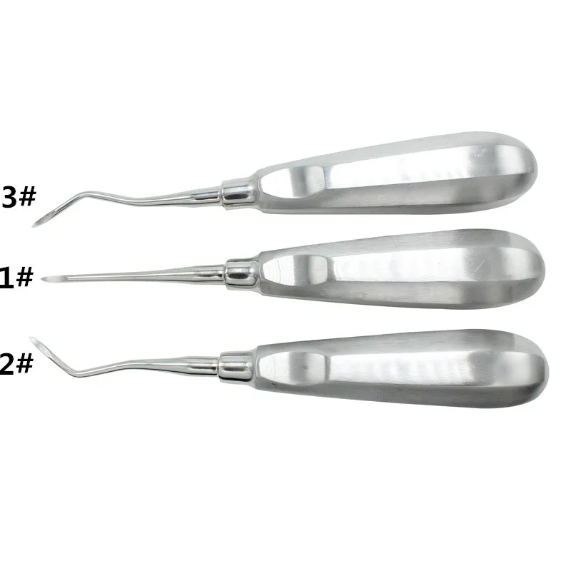 Dental Elevator Stainless Steel Tooth Dentist Tools Kit Stright Curved Root Elevator Minimally Invasive Dentistry Tools