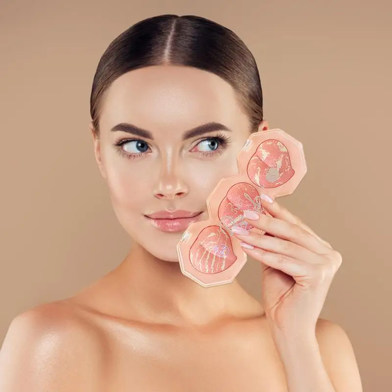 Blush Palet Matte Poeder Blush Oogschaduwpalet Accentueren Blush Palet Multifunctionele Blos Voor Wangen Face Blush Contour