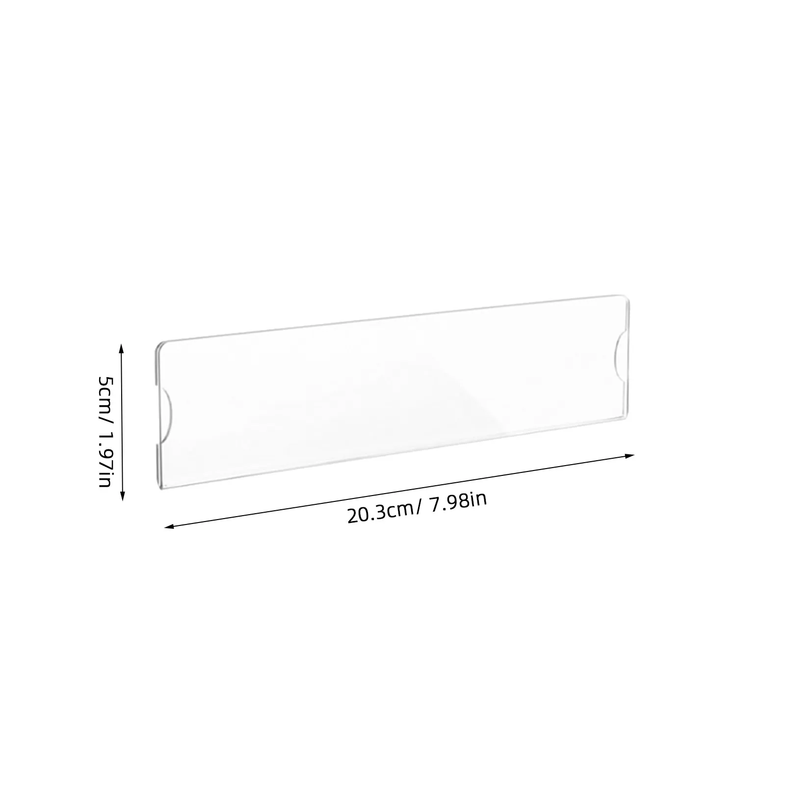 6pcs Acrylic Name Plate Holder, Transparent Wall/Door Mount Frame for Office Name Sign Display, Adhesive Easy Install 6