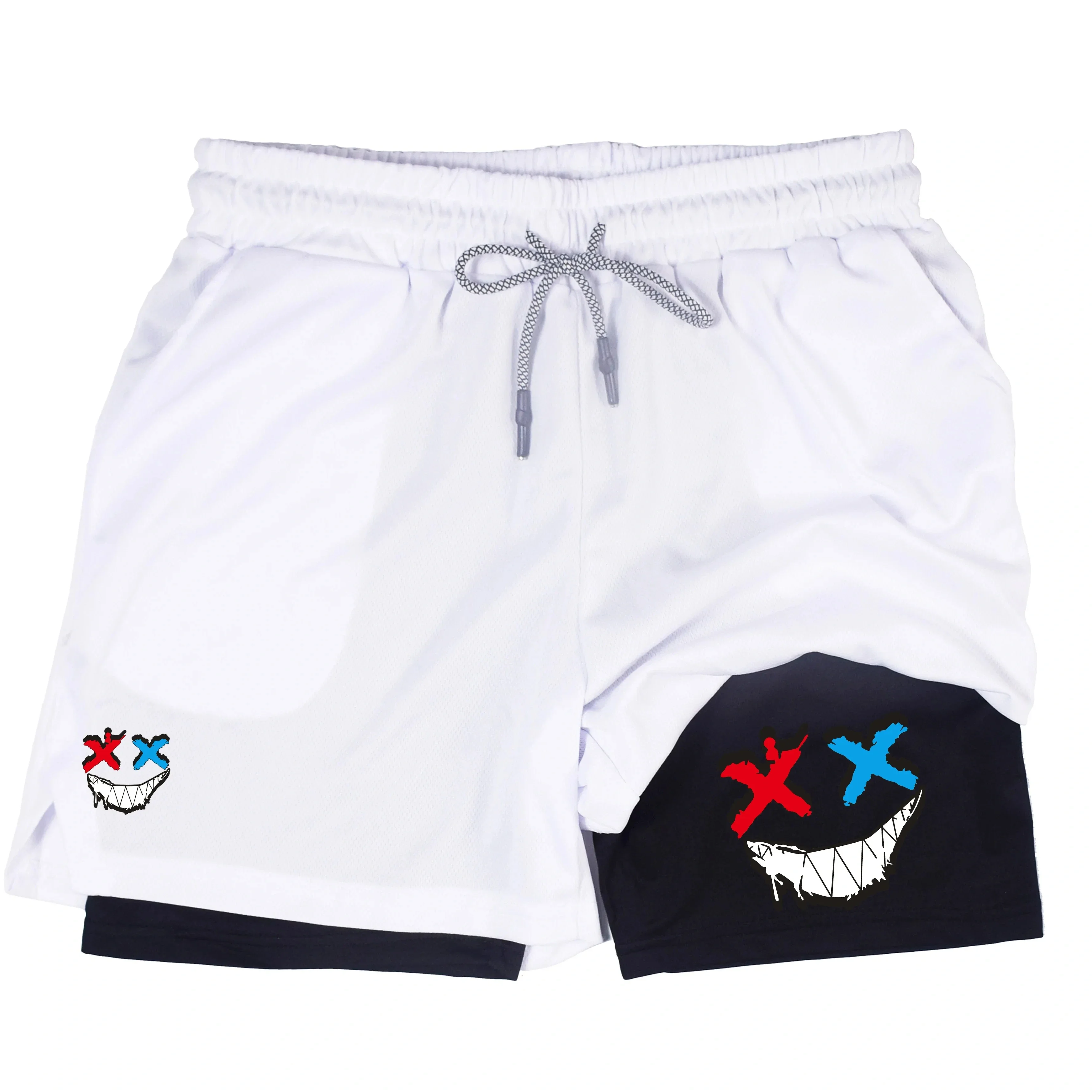 2025Pantalones cortos para correr 2 en 1 para hombre, pantalones cortos deportivos de dos pisos, ropa deportiva para gimnasio, pantalones cortos para entrenamiento y trotar, ropa para hombre