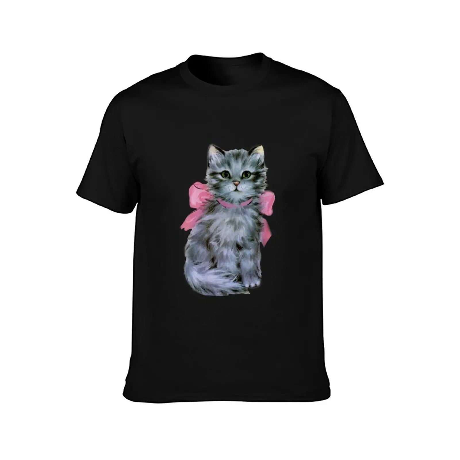 Camiseta Coquette Vintage de gato para hombre, ropa negra para fanáticos de los deportes, camiseta gráfica vintage, camisetas para hombre, camiseta gráfica