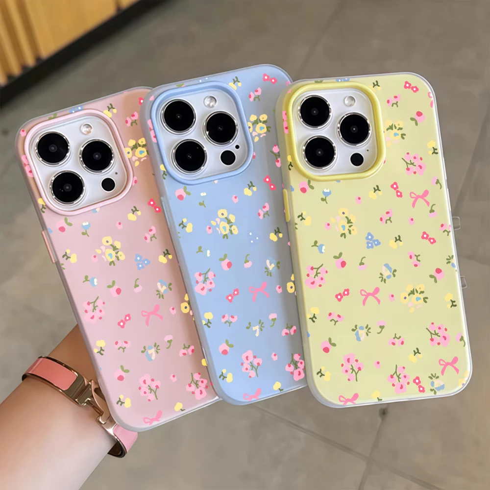 Ins Pudding Texture Phone Case For Xiaomi 14T 17 Pro Max 15 T Pro Mi 11 Lite 5G 17 Pro Cute Ditsy Floral Pattern Soft Y2k Cover view 4
