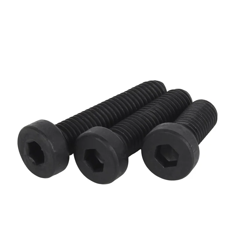 50Pcs M6x14/18mm Black 304 Stainless Steel Hex Hexagon Socket Thin Low Short Profile Head Allen Cap Screw