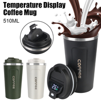 For Tea Water Coffee Coffee Mug Thermo Cafe 510ML Leak_Proof Travel Thermo Cup Car Thermos Mug Temperature Display