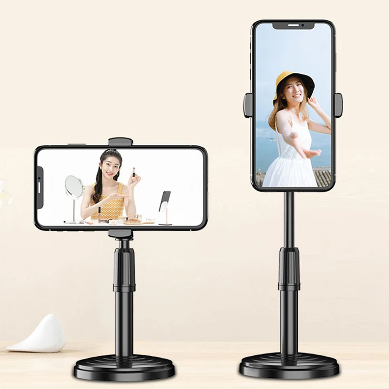 Dudukan Ponsel Dapat Disesuaikan Mengangkat Desktop Video Langsung Foto Dewa Posisi Kamera Ganda Braket Ponsel Malas Multifungsi