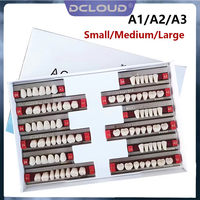 1Set Dental Acrylic Resin False Denture Teeth Upper Lower Full Set Shade A1/A2/A3 Small/Medium/Large Dentist Whitening Materials