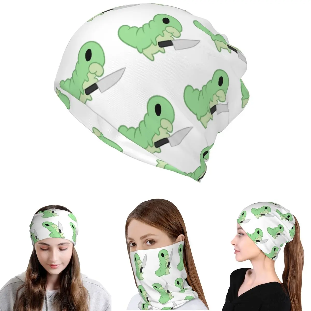 Hollow Knight Grub With A Knife Bandana Neck Cover Face Scarf Multifunction Face Mask Beanies Hat for Men Women Adult Winter