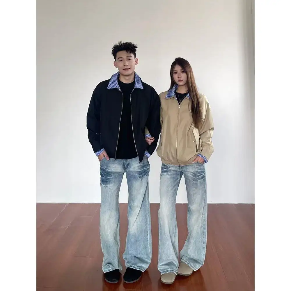 

Повседневная мужская куртка свободного кроя в стиле High Street, японском стиле Харадзюку и корейском стиле, модная верхняя одежда для весны и осени