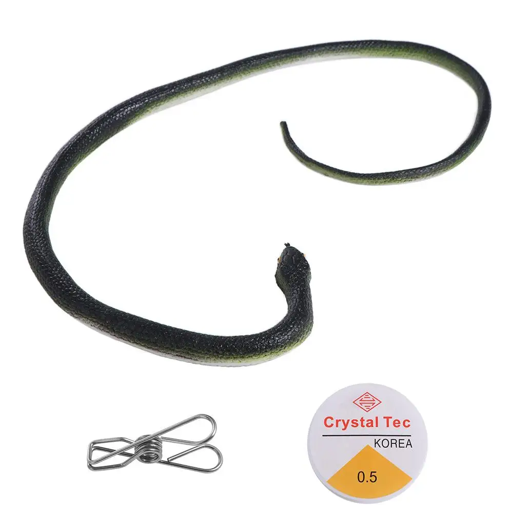 Simulation Snake Snake Prank Large Realistic Fake Snake Model with String Clip Funny Gift Rubber Snake Toy Kids Toy