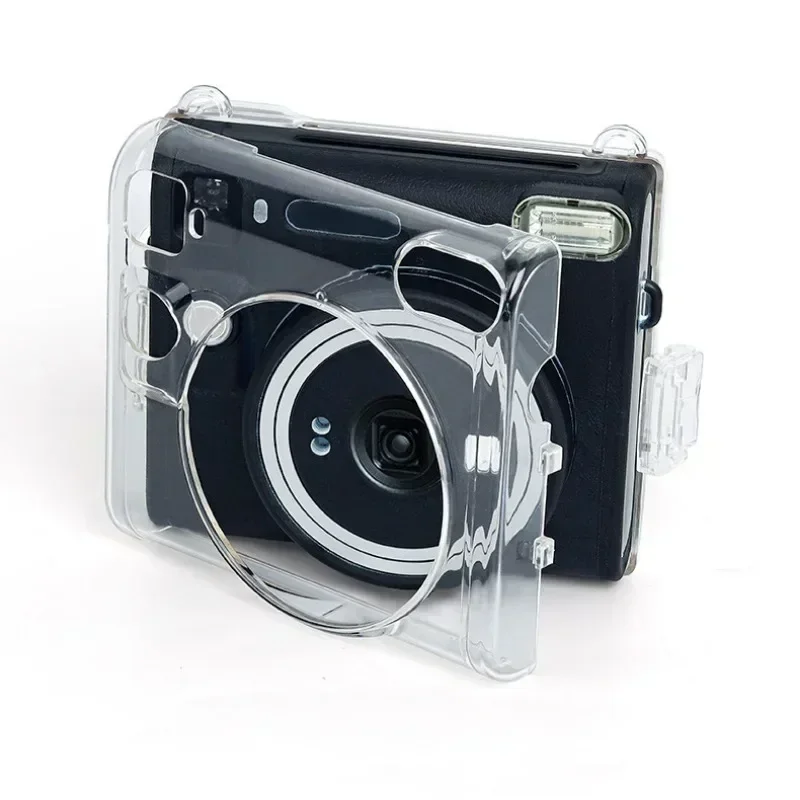 1pc Transparent Plastic Camera  Travel Portable Shoulder Bag for Instax Square SQ40 Storage Case Cover