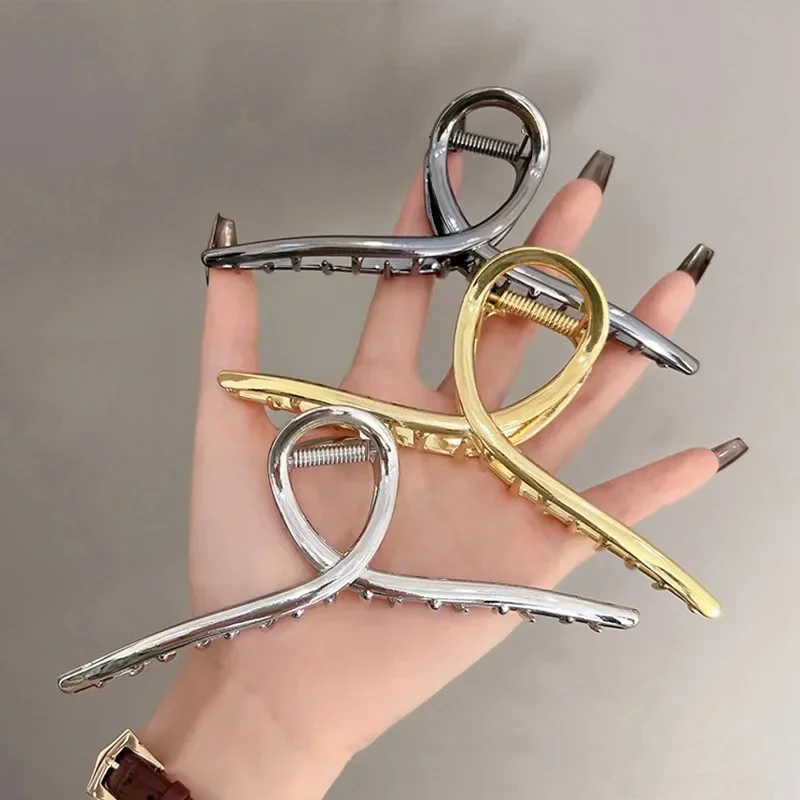 

Solid Transparent Geometry Resin Shark Clip Hairpin Korea Fashion New Hair Claw Clips Hair Accessories For Women Headwear