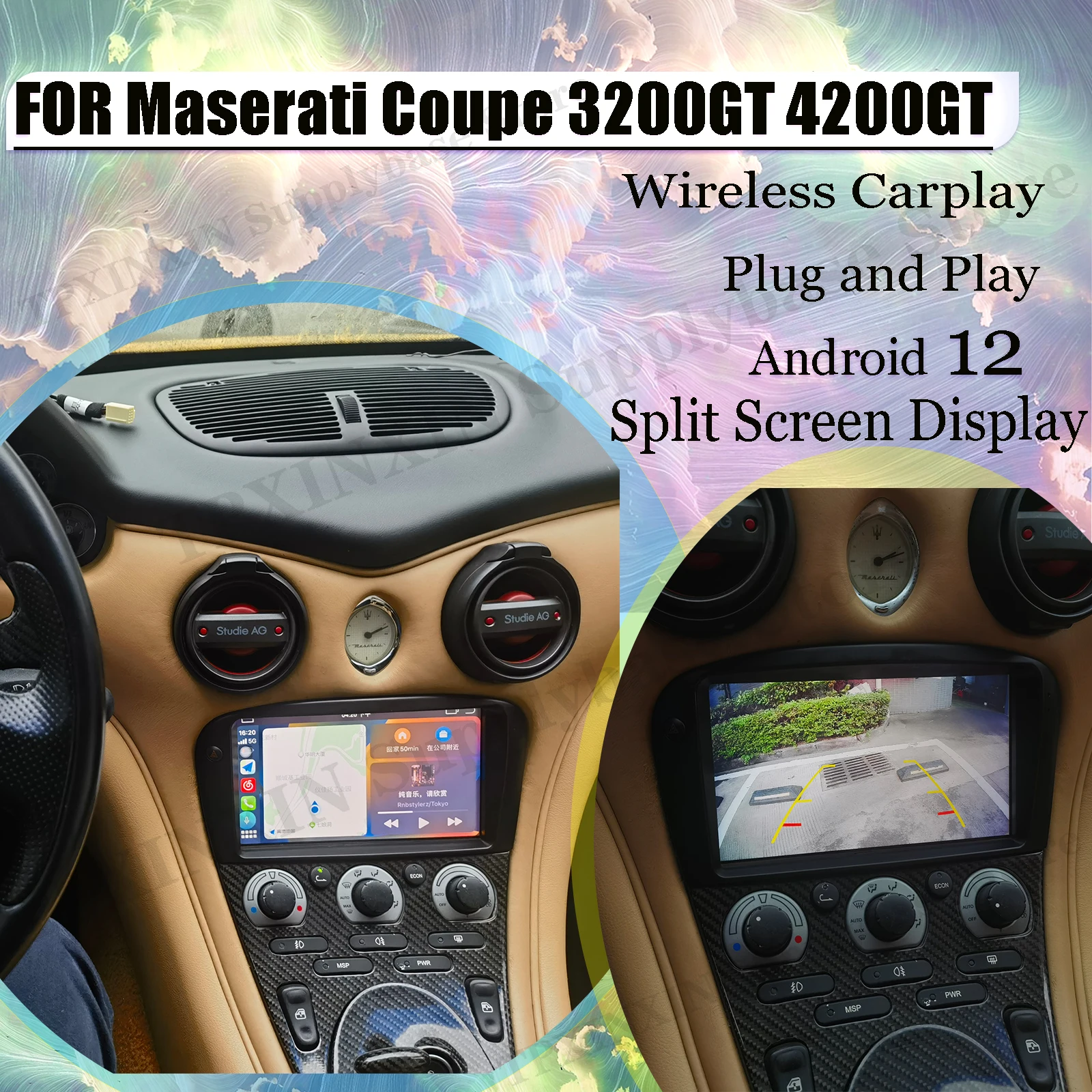 

Автомобильный радиоприемник, стереоприемник Android 12 для Maserati Coupe 3200GT 4200GT 2004 2005 2006 2007 GPS, интеллектуальная автомобильная система, головное устройство