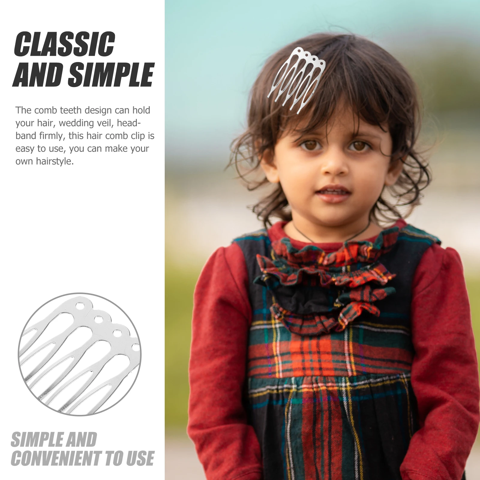 

5 Tooth Hair Combs for Women Bridal Decorative Hair Combs Updo Accessories Wedding Veil Durable Compact Hairstyle