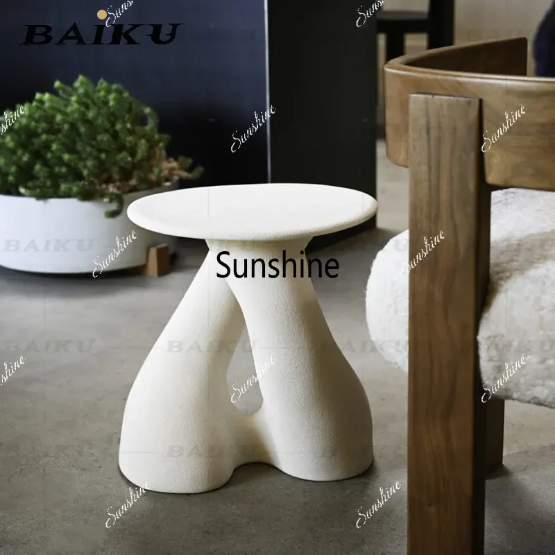 Modern simple special-shaped coffee table FRP bedside sofa small side table  FT