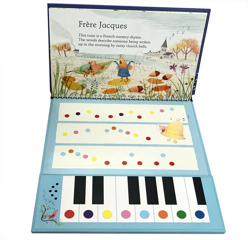 Inglês Original Meu Primeiro Livro De Teclado, 9 Som Nursery Rhyme, Children's Toy Picture, Usborne, Natal