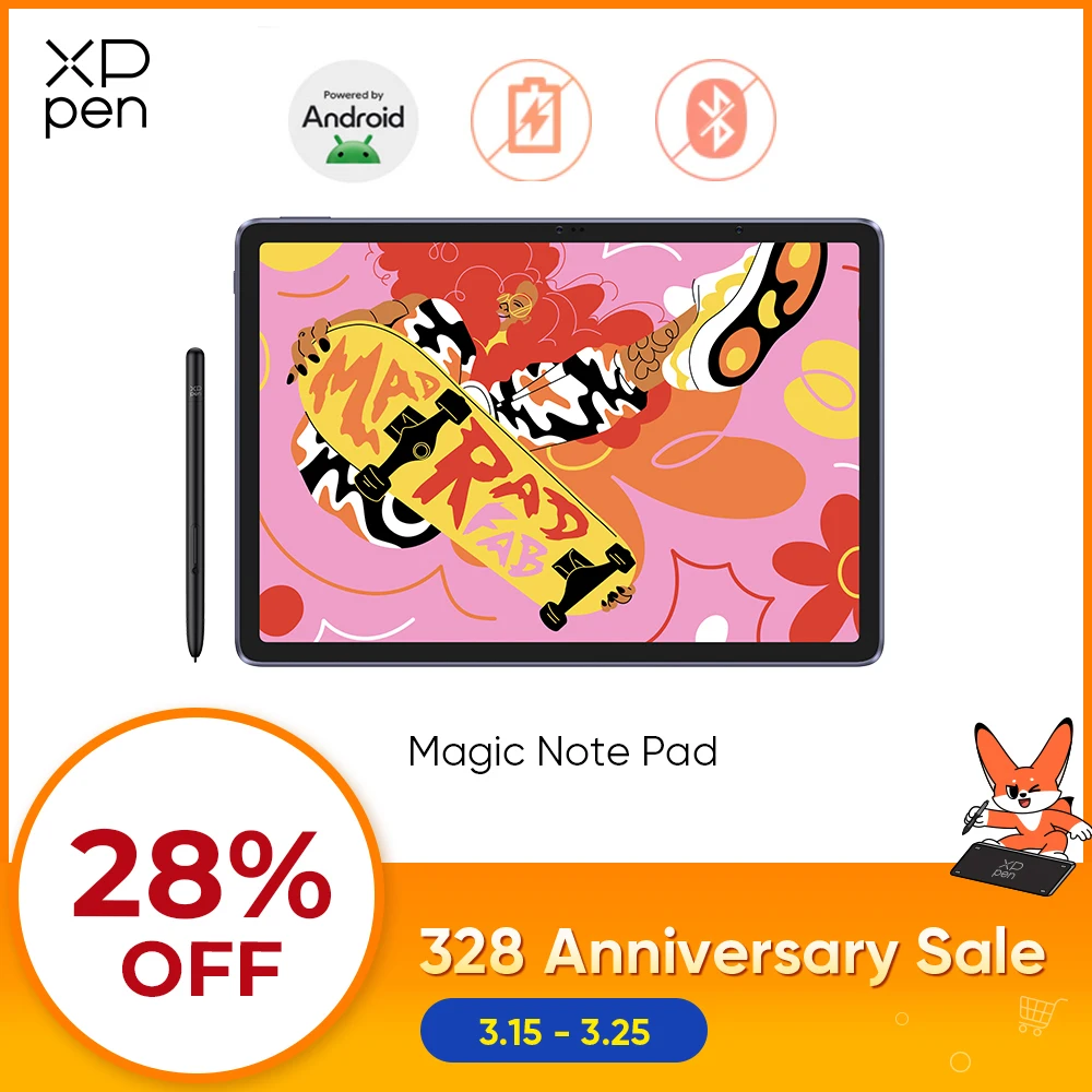 XPPen Android Tablet 12.2 inch Magic Drawing Pad Graphics Tablet with X3 Pro Stylus (16K Pressure/No Charging) 8000mAh Battery