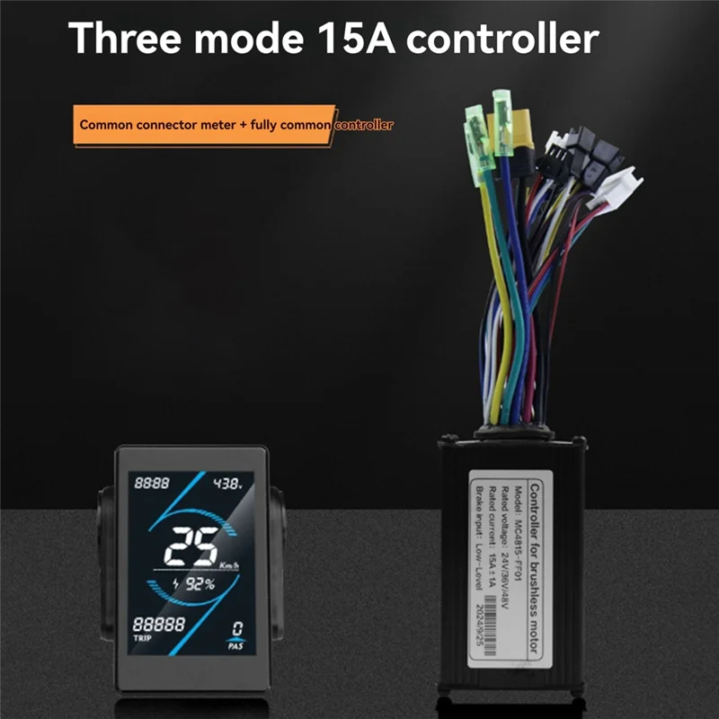 

A32T-36V 48V 15A Brushless Controller T5S Meter LCD Display+130X Throttle Kit For Electric Scooter E-Bike Repair Kit