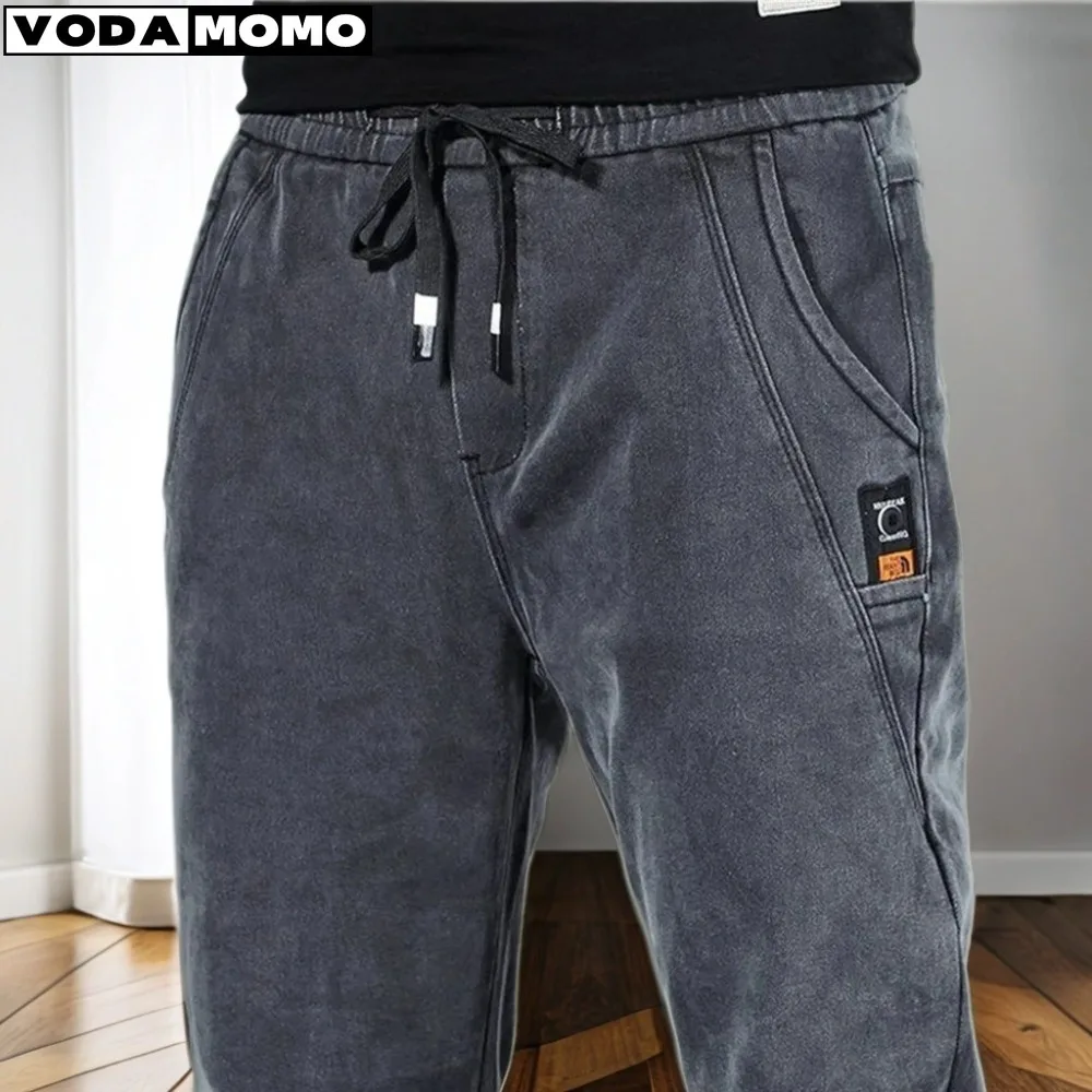 

2024 New Hip Hop Jeans Pants Men Loose Joggers Denim Casual Sweatpants Korea Ankle Length Trousers Streetwear Male Clothes jean