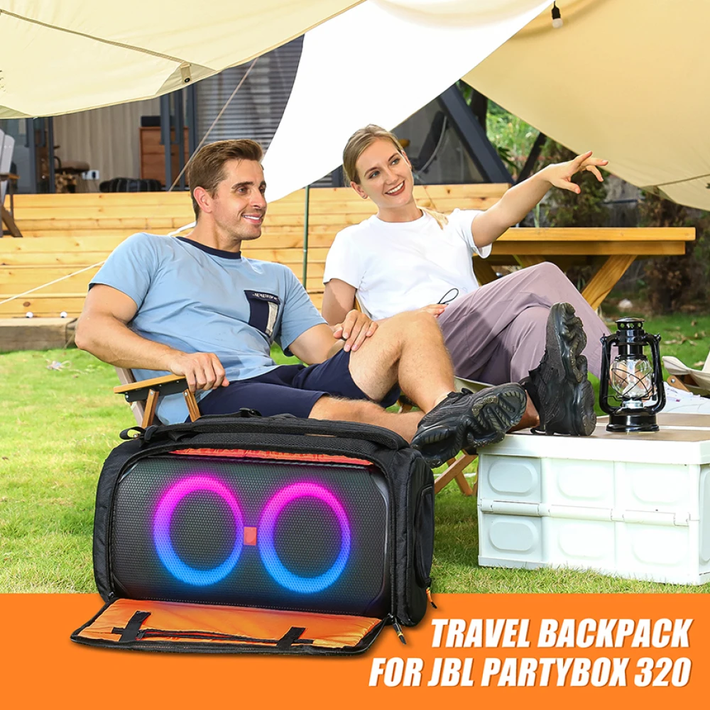 Waterproof Speaker Shoulder Bags Large Capacity Foldable Protection Speaker Storage Bag for JBL PARTYBOX 320 Travel Case Parts